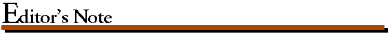 Editors Note