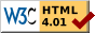 
[image ALT: Valid HTML 4.01.]
	