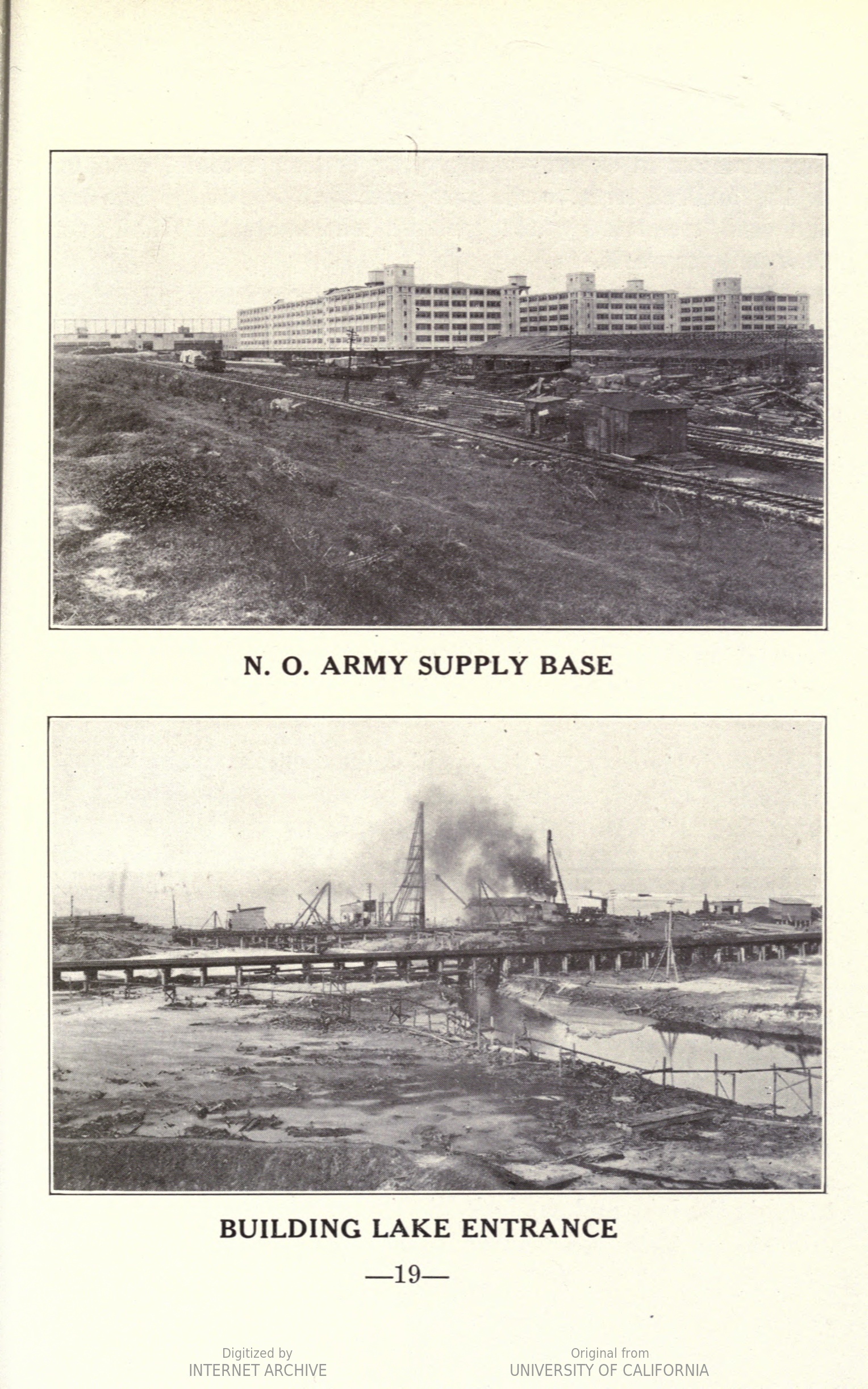 N. O. ARMY SUPPLY BASE
BUILDING LAKE ENTRANCE