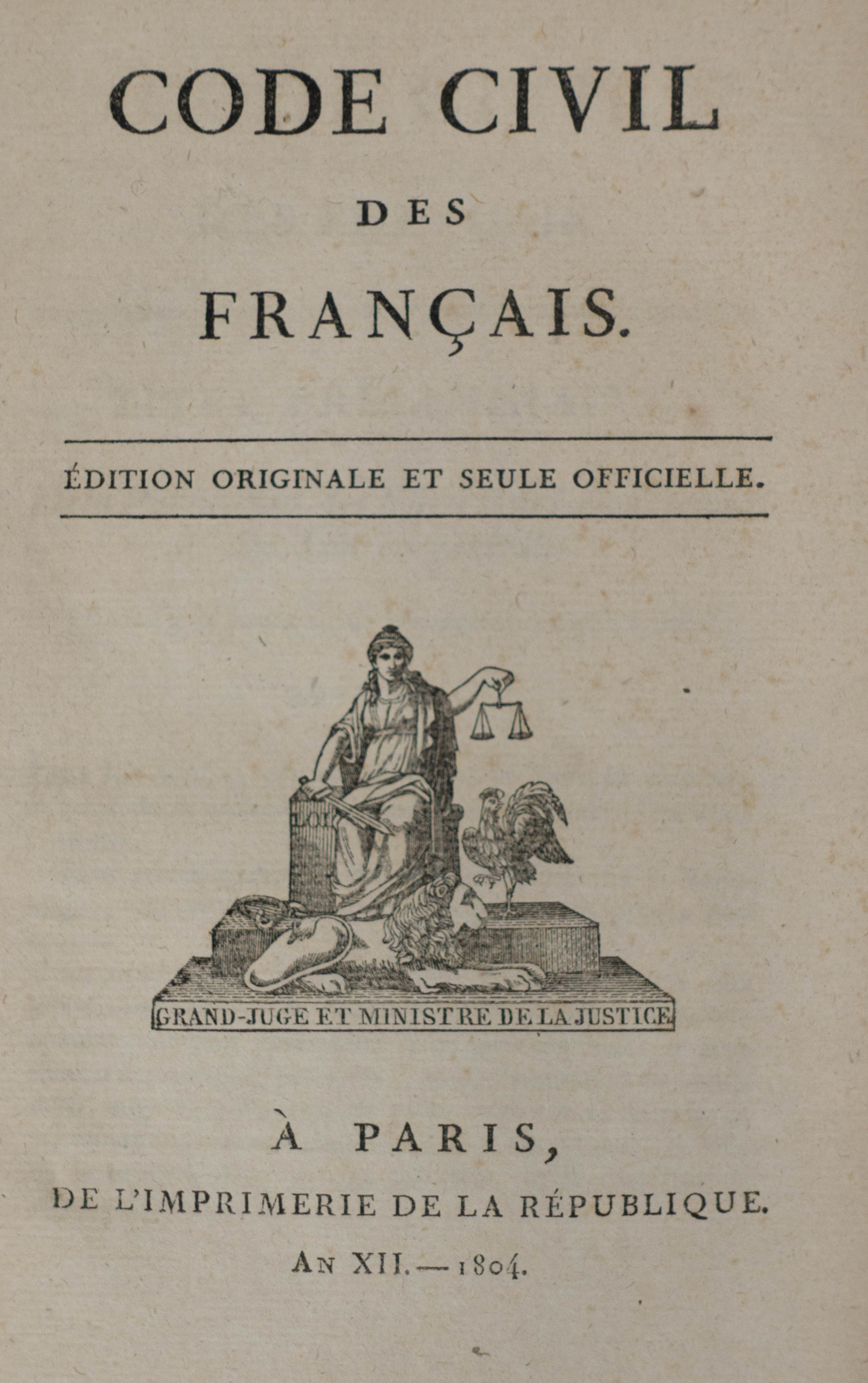 Code Civil des Français Code Civil des Français